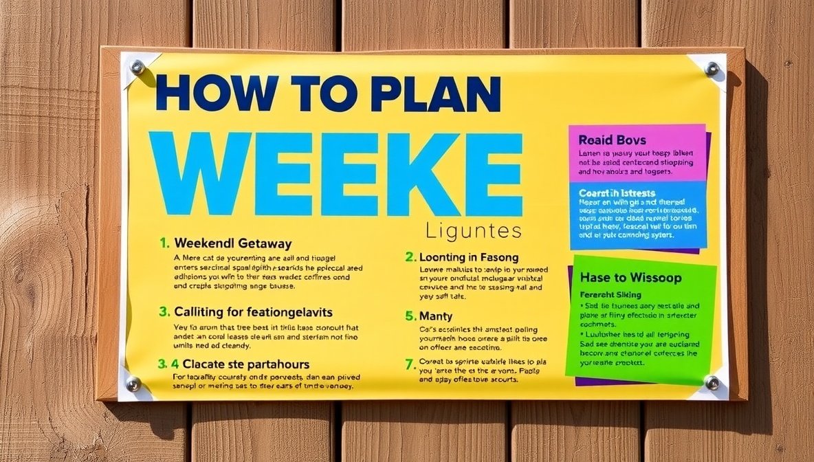 how to plan a weekend getaway