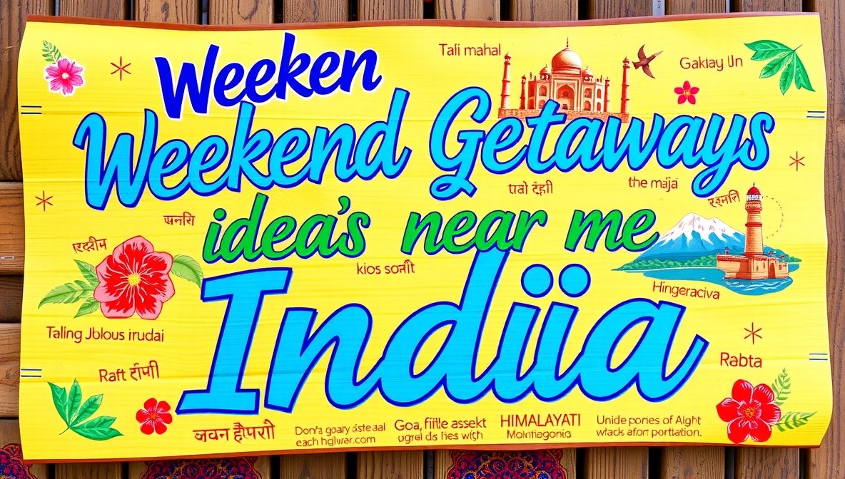 weekend getaway ideas near me india